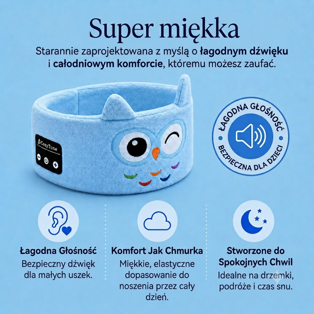 przytulna melodia dziecięca bezprzewodowa opaska